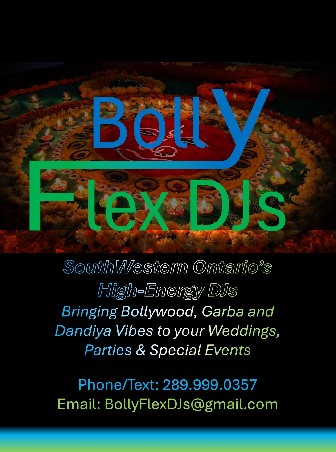 BollyFlex DJs event sign
